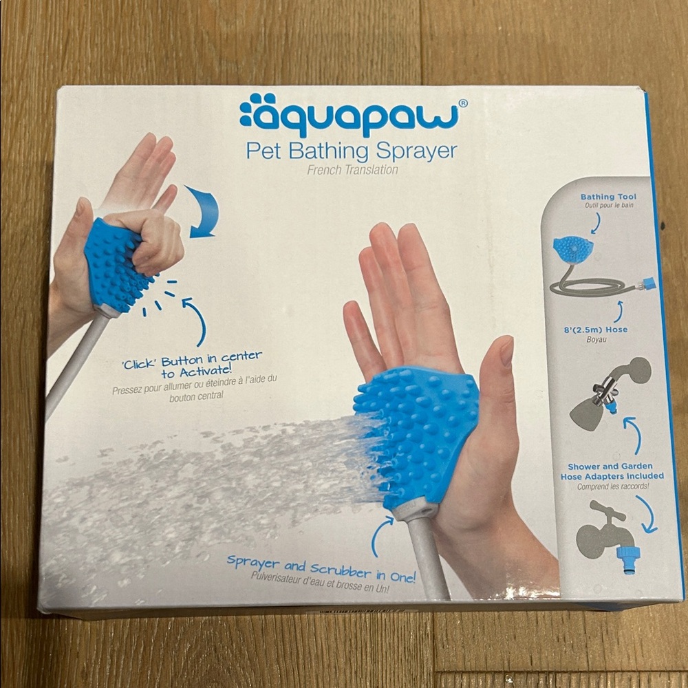 Aquapaw Pet Bathing Sprayer in Blue